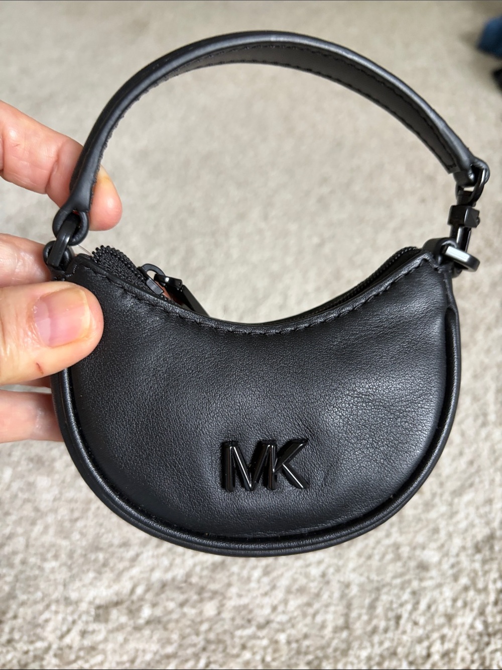 Michael Kors Kyla Leather bag charm with tonal hardware